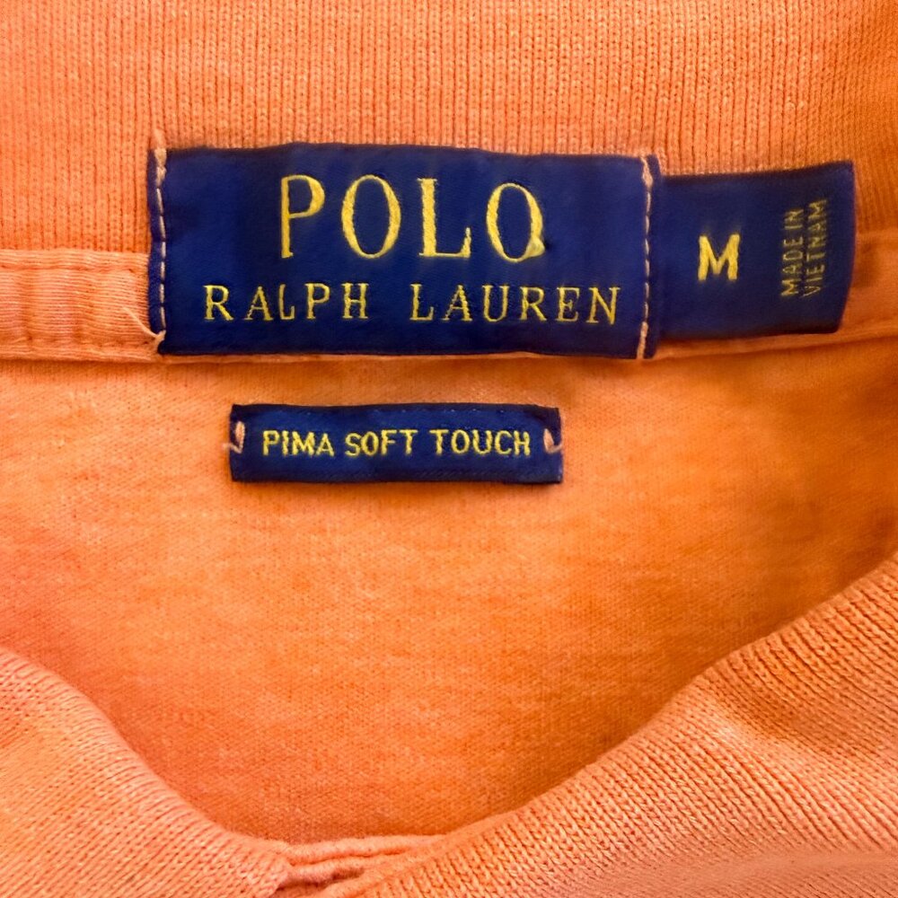 Polo Ralph Lauren Classic-Fit Pima Soft Touch Cotton Women's Peach Sz. M - Picture 6 of 12